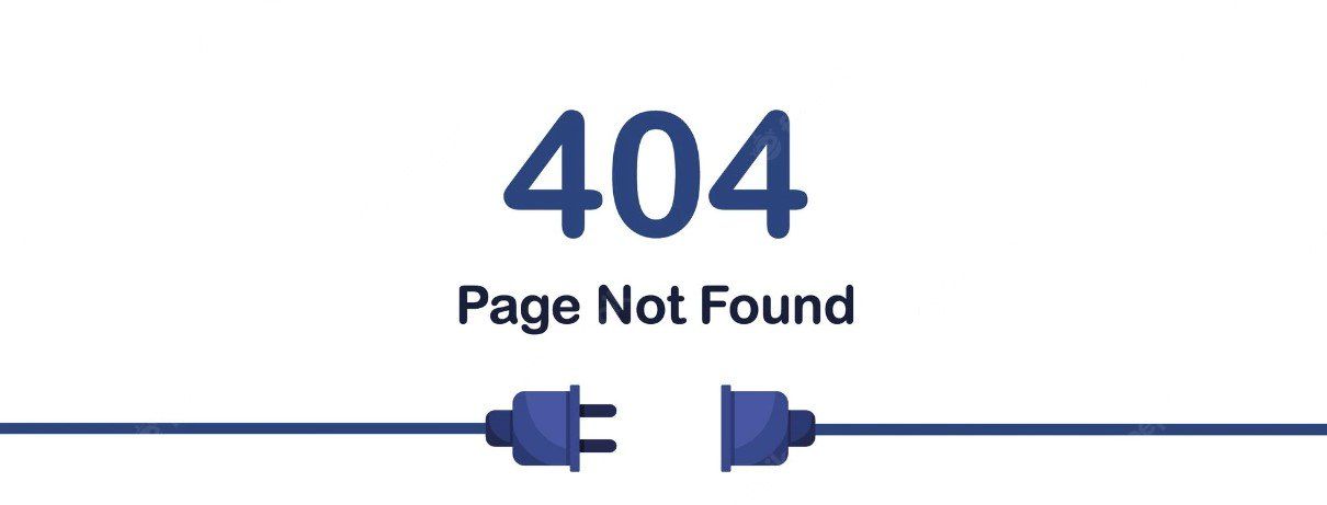 A sign that says 404 page not found on a white background
