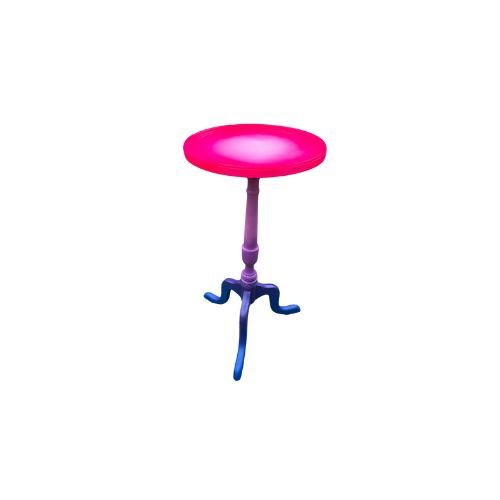 upcycled colourful side table 