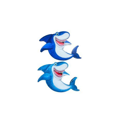 Colourful shark ornament kids 