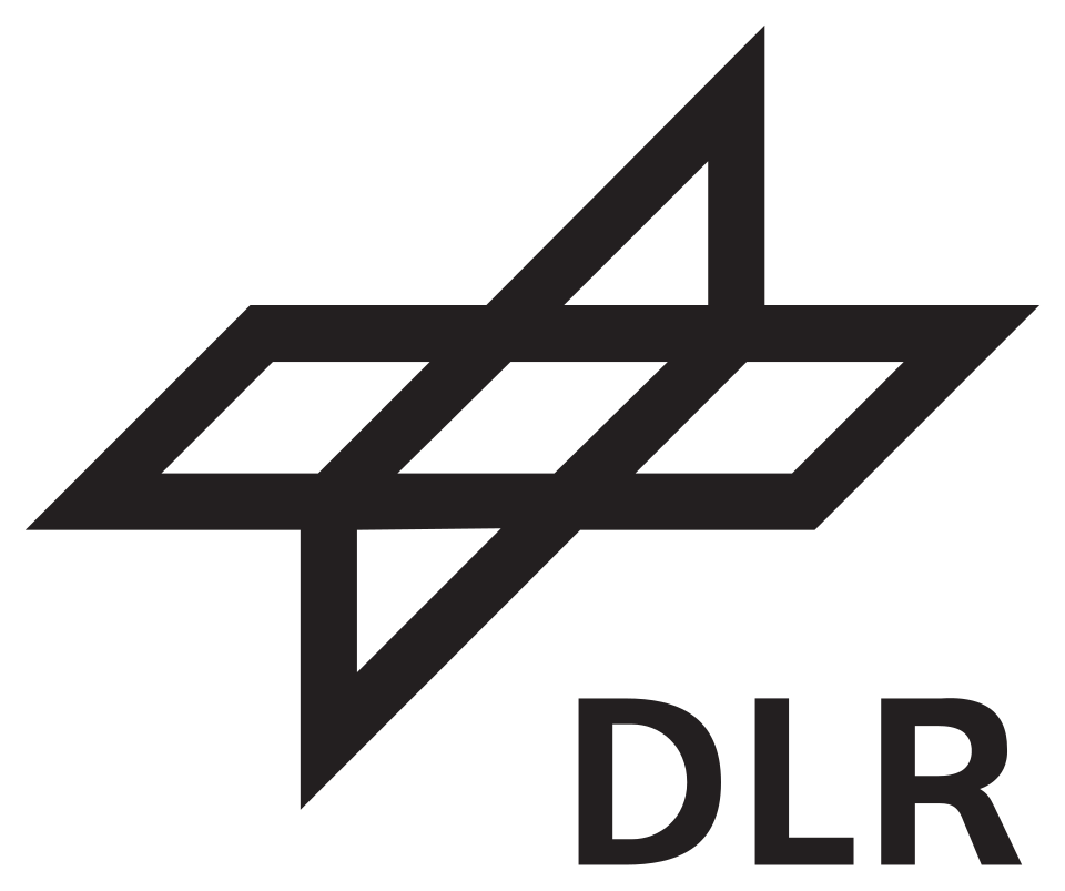 Logo of DLR, a German aerospace research center. It is a stylized diamond shape with intersecting lines. 