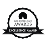 Web Excellence Awards seal with Excellence Award ribbon.