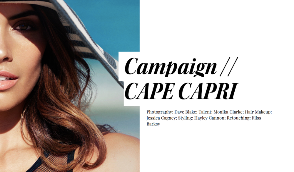 Cape Capri Campaign Jessica Cagney Makeup Artist and Hairsylist 