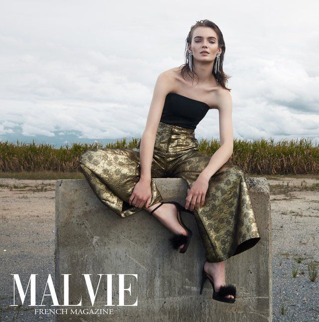 Malvie Magazine spread Jessica Cagney makeup and hair