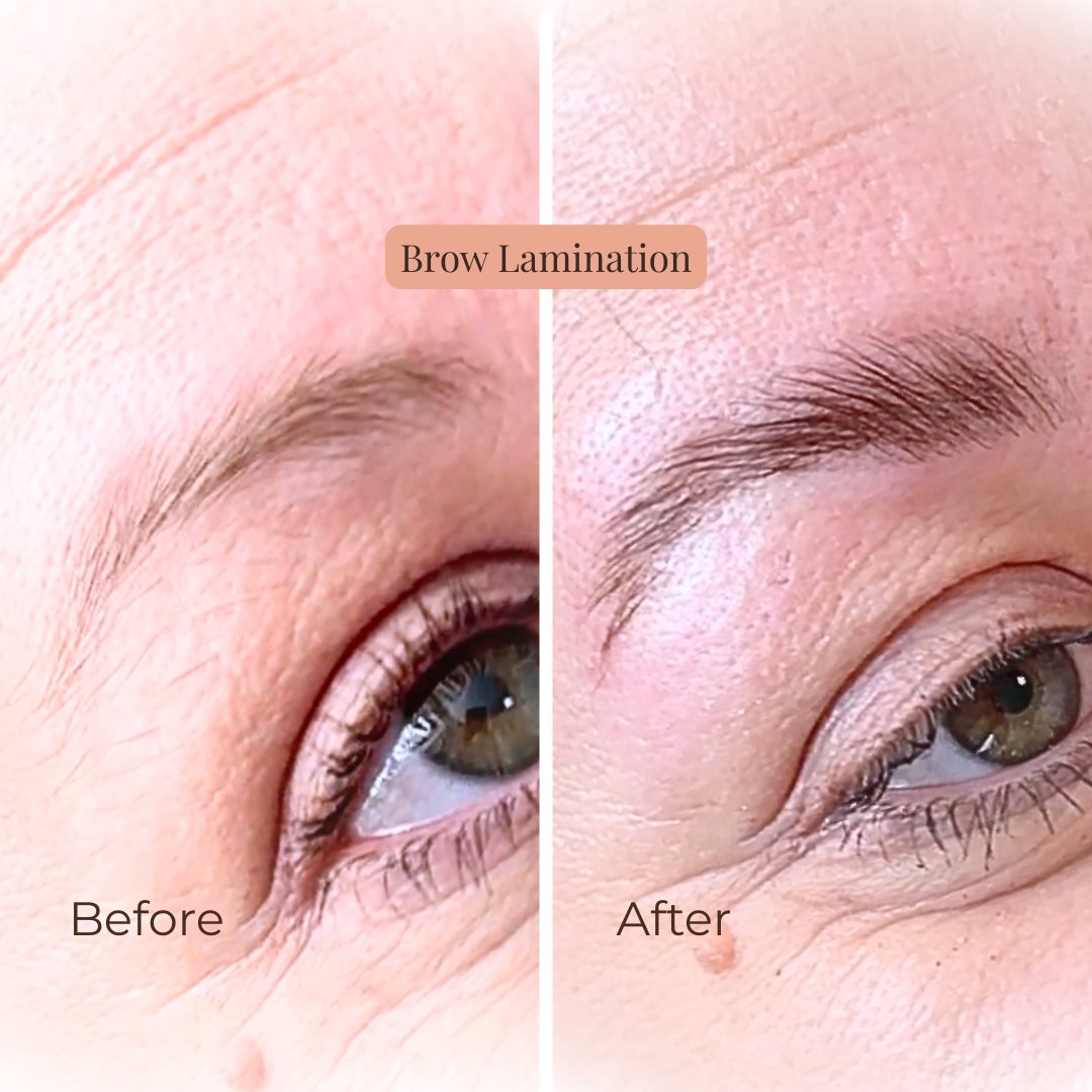 brow lamination and tint results by Jax-Glam Beauty Bristol