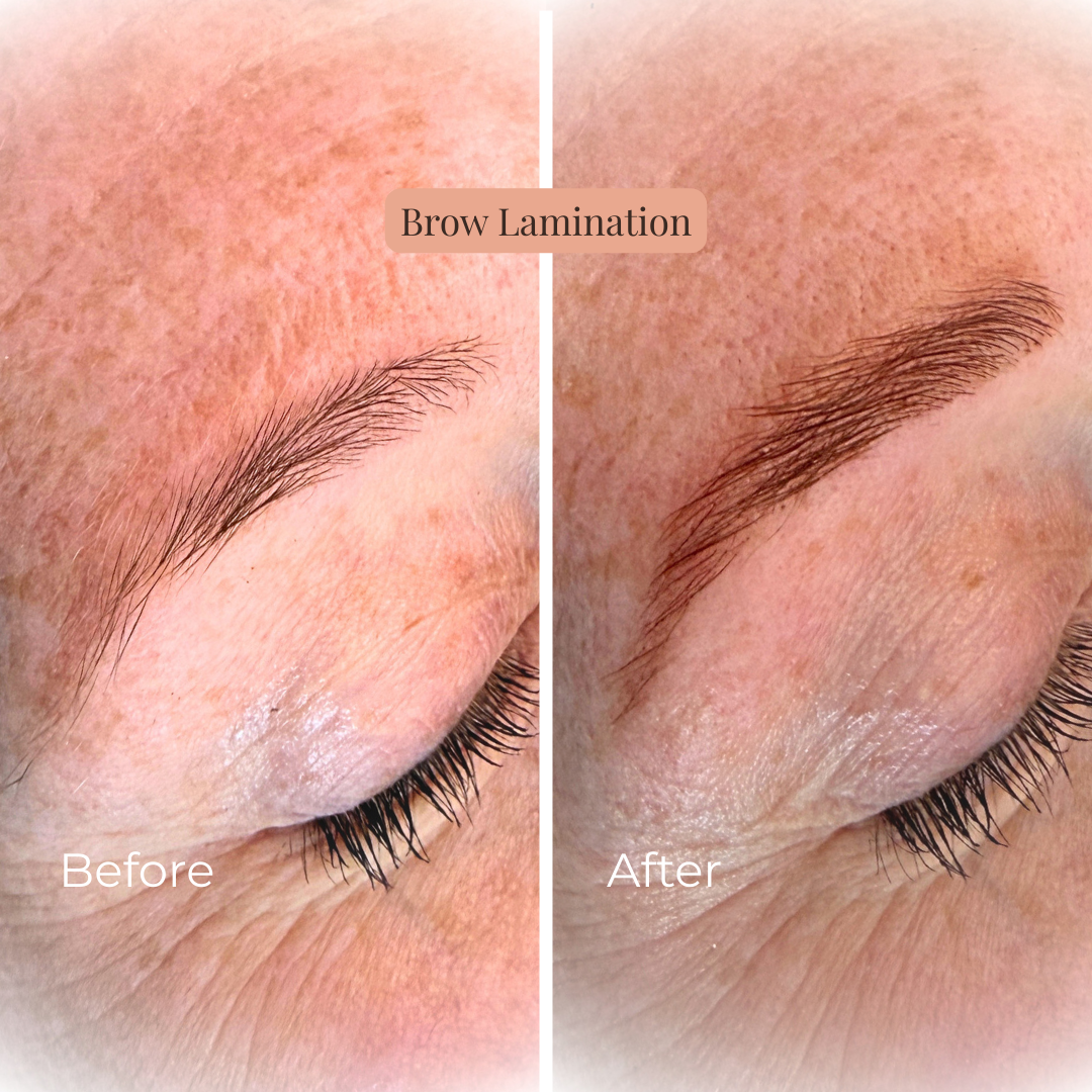 brow lamination transformation by Jax-Glam Beauty Bristol