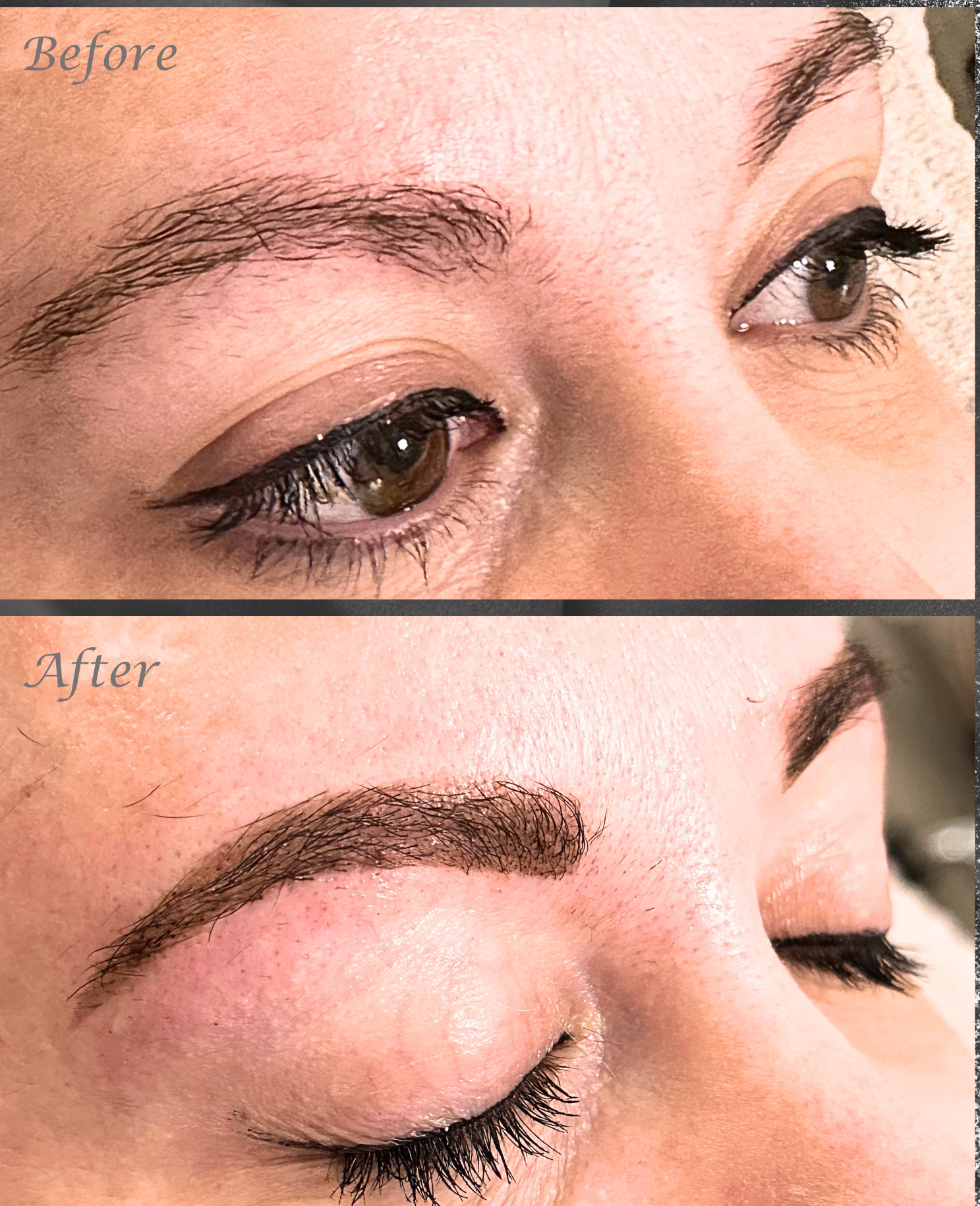hybrid brow stain and shaping results by Jax-Glam Beauty Bristol