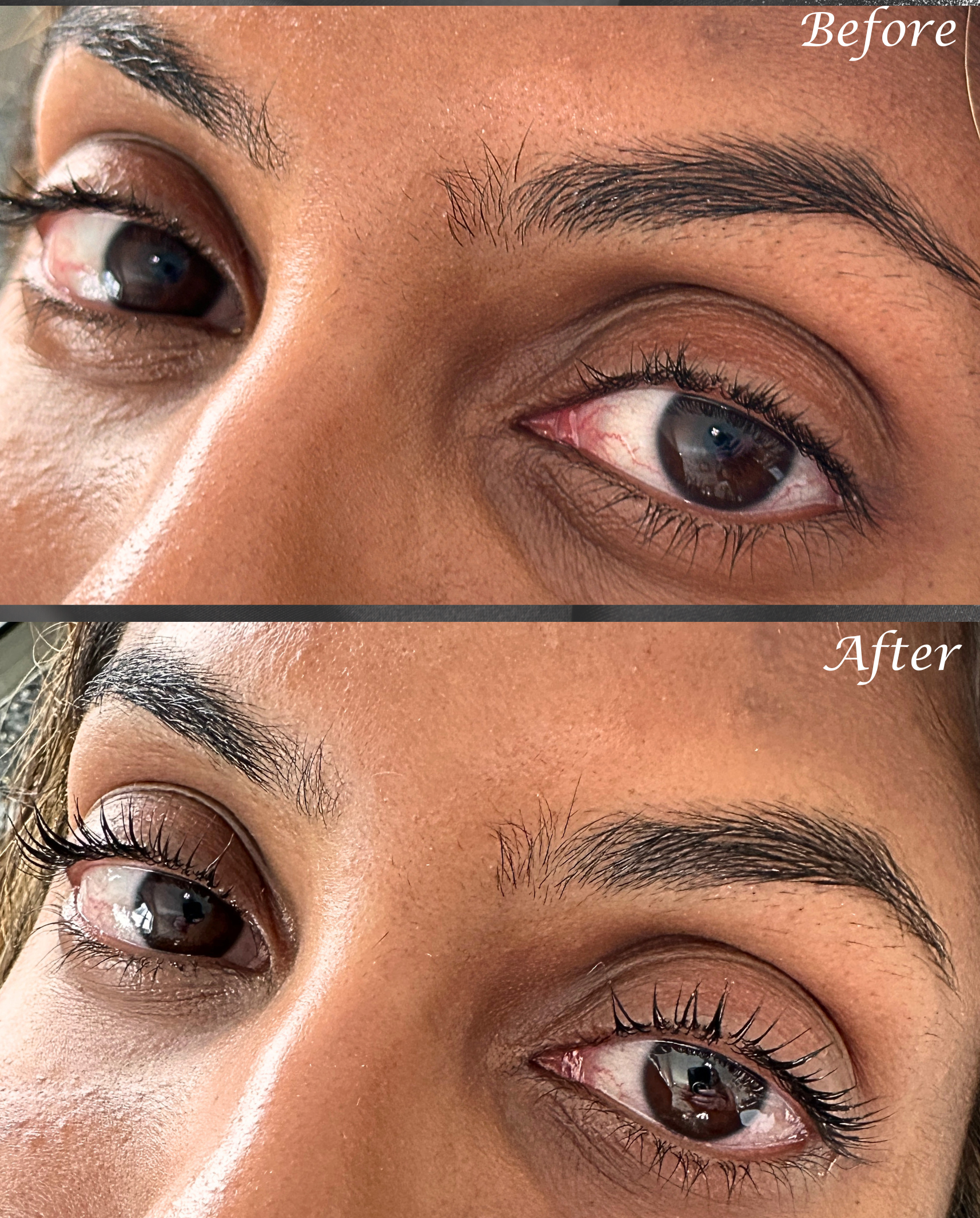 lash lift and tint close up results by Jax-Glam Beauty Bristol