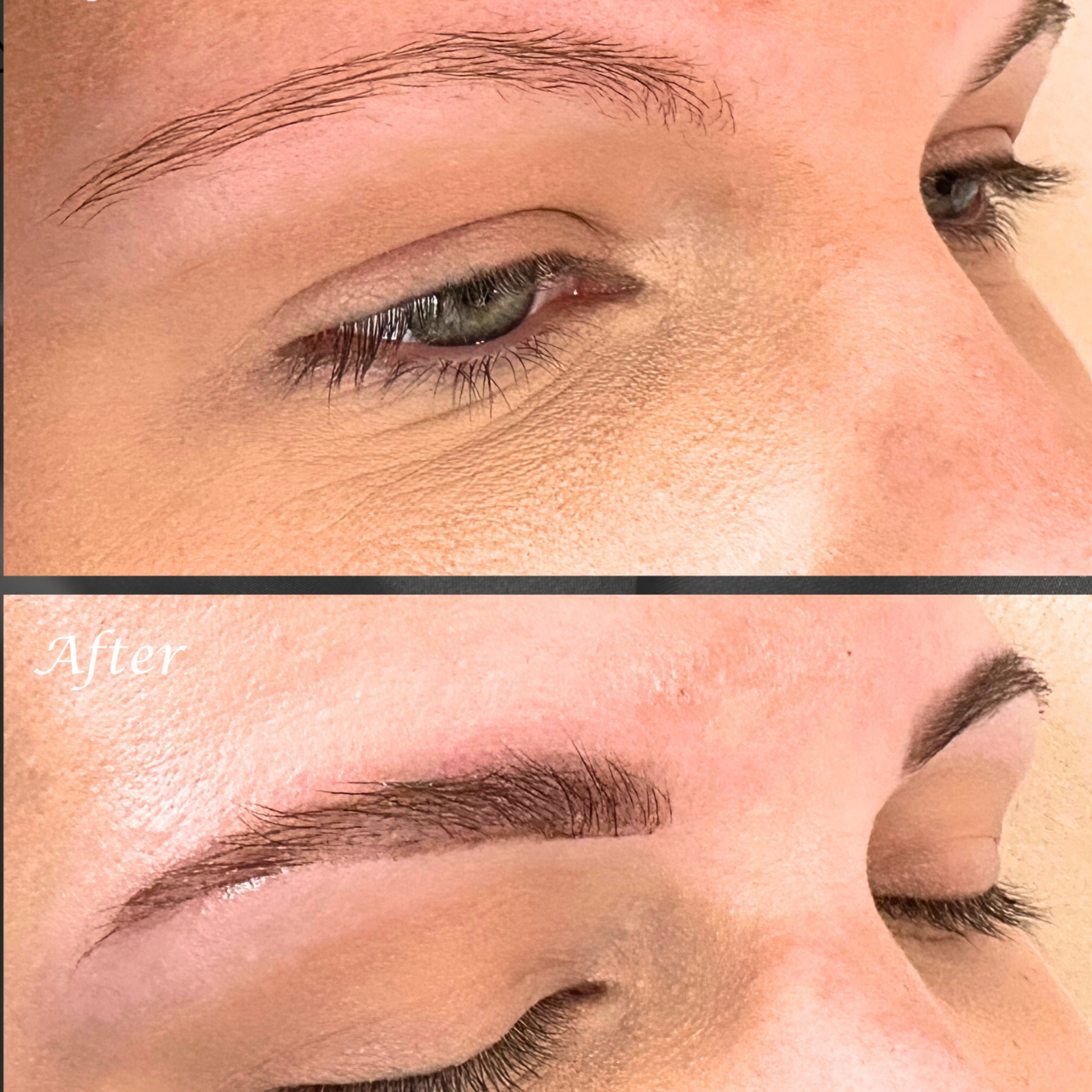 hybrid brow stain close up result by Jax-Glam Beauty Bristol