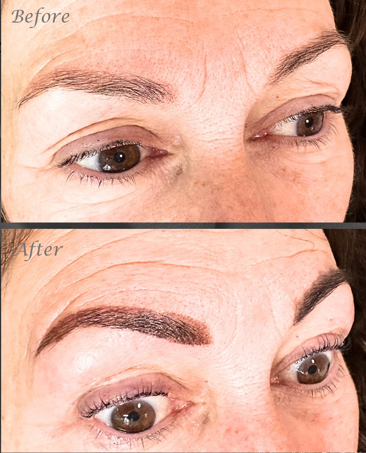 hybrid brow stain before treatment by Jax-Glam Beauty brow specialist Bristol