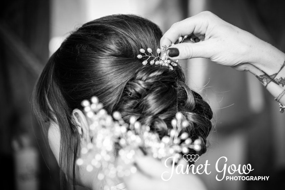 Jax Glam Beauty Wedding Hair Up with Hair pins