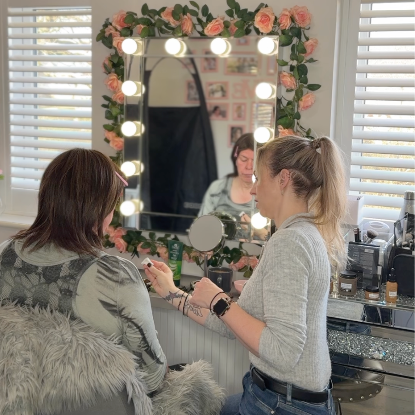 gender affirming makeup lesson at Jax-Glam Beauty private salon Bristol