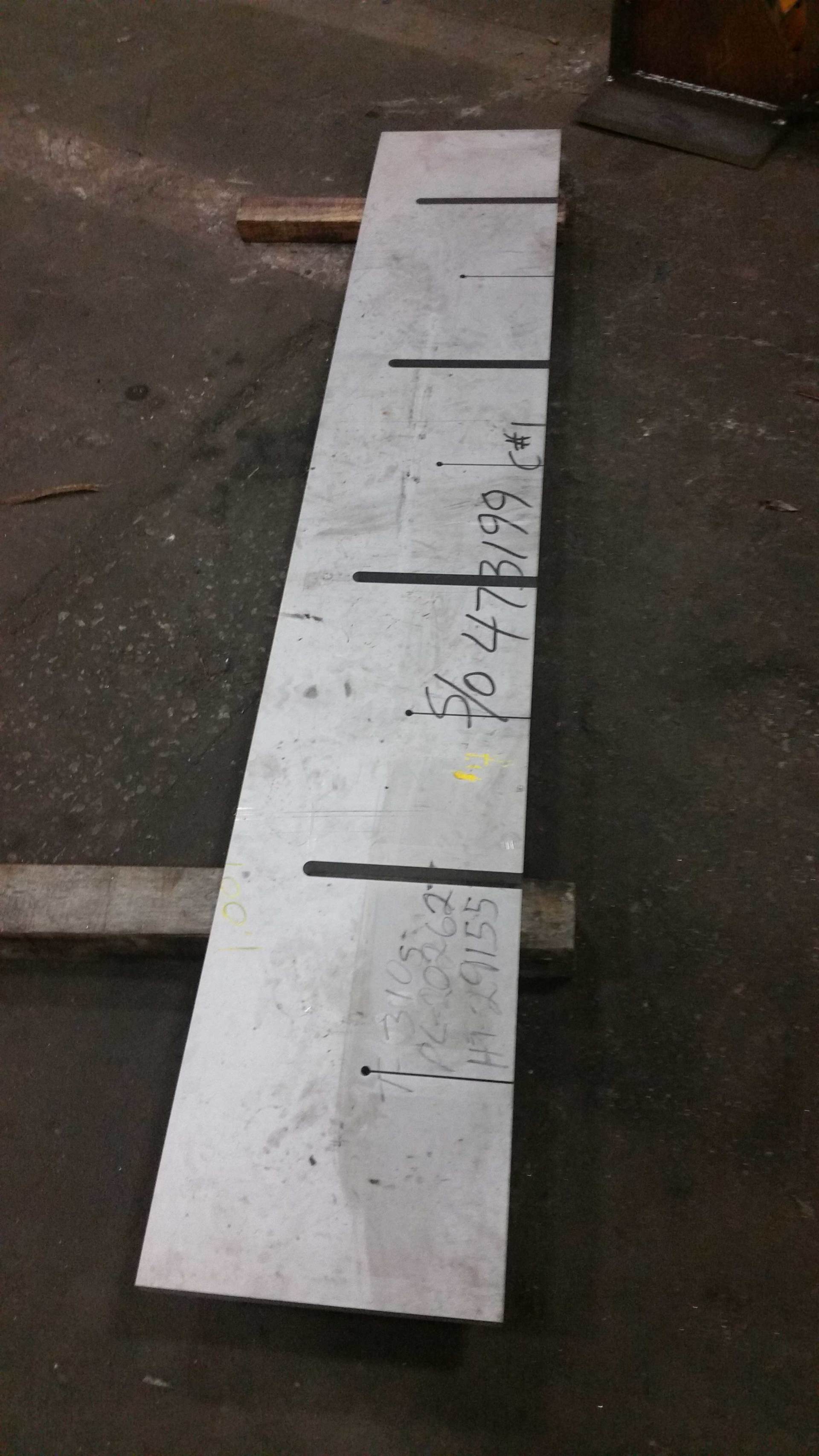 1 Inch Thick Stainless with 0.080 Wide Slots - Custom Cutting in East Chicago, IN