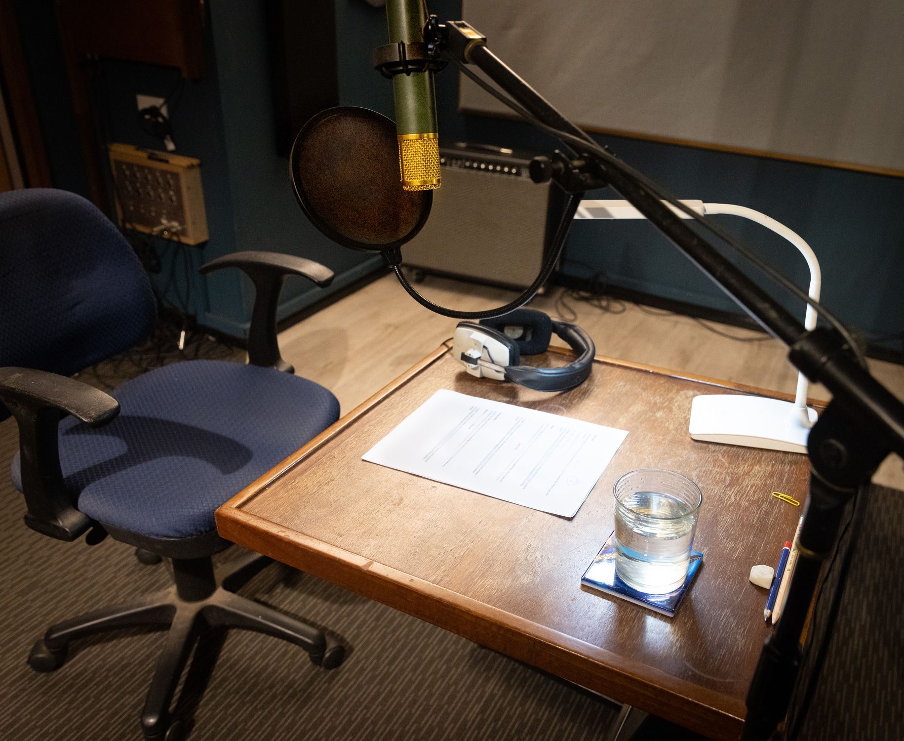 Recording Script and Glass of Water | Cairns, QLD | Pegasus Studios