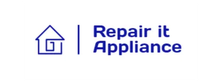 Logo: Blue house icon with "Repair it Appliance" text.
