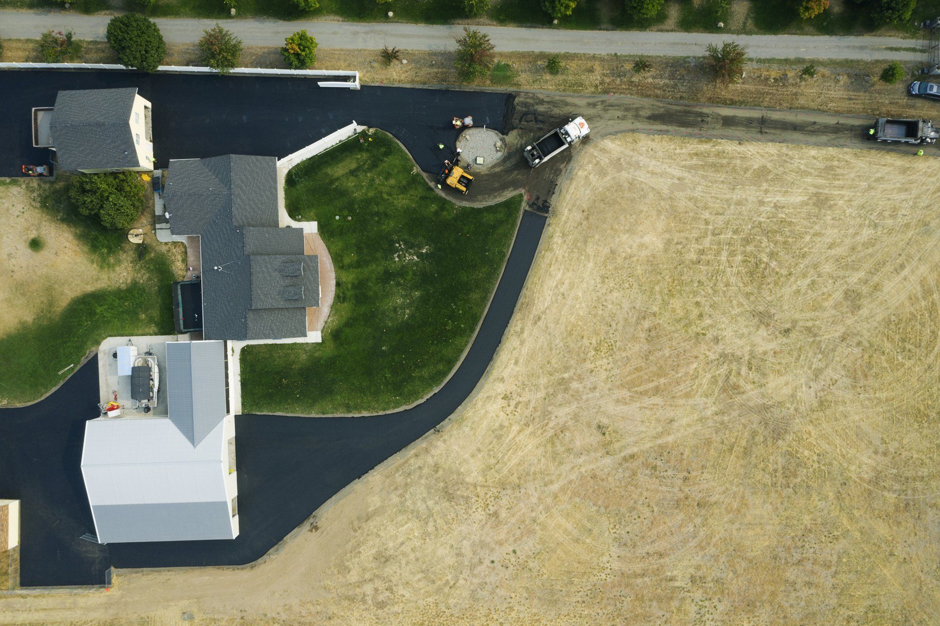 Top View of Residential — Spokane Valley, WA — Black Diamond Asphalt Paving LLC
