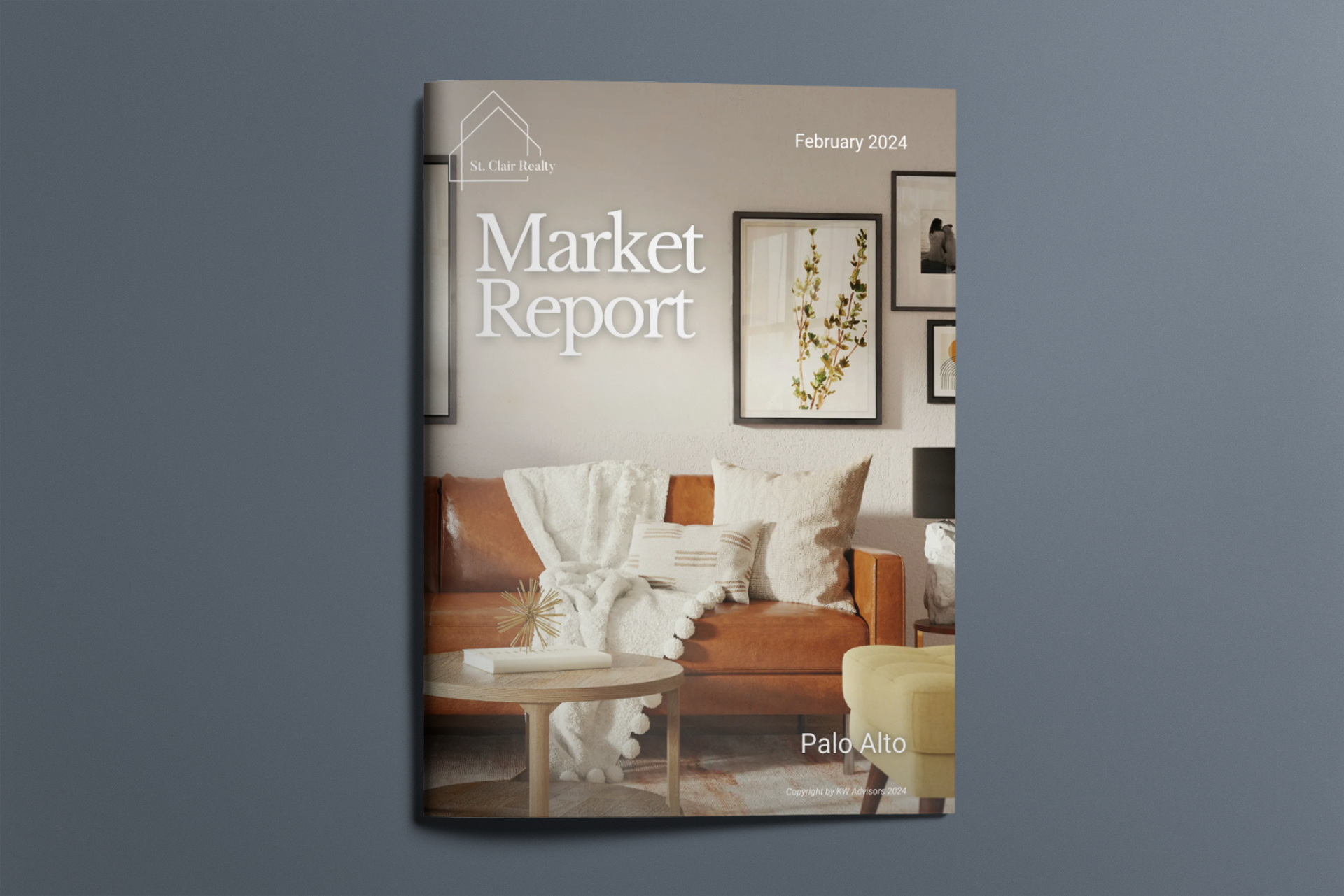 A market report with a picture of a living room on the cover.