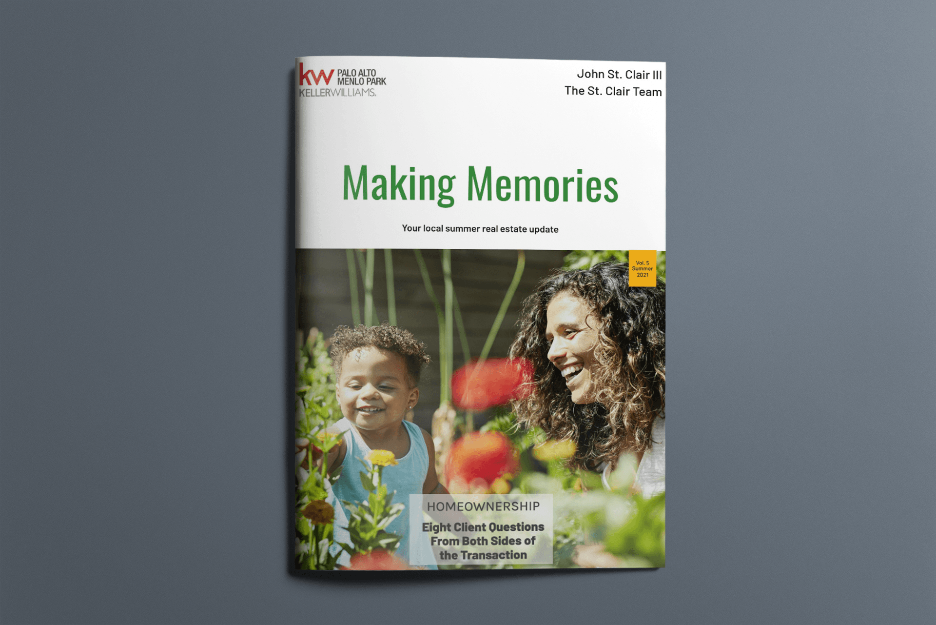A book titled making memories has a picture of a woman and a child on the cover.