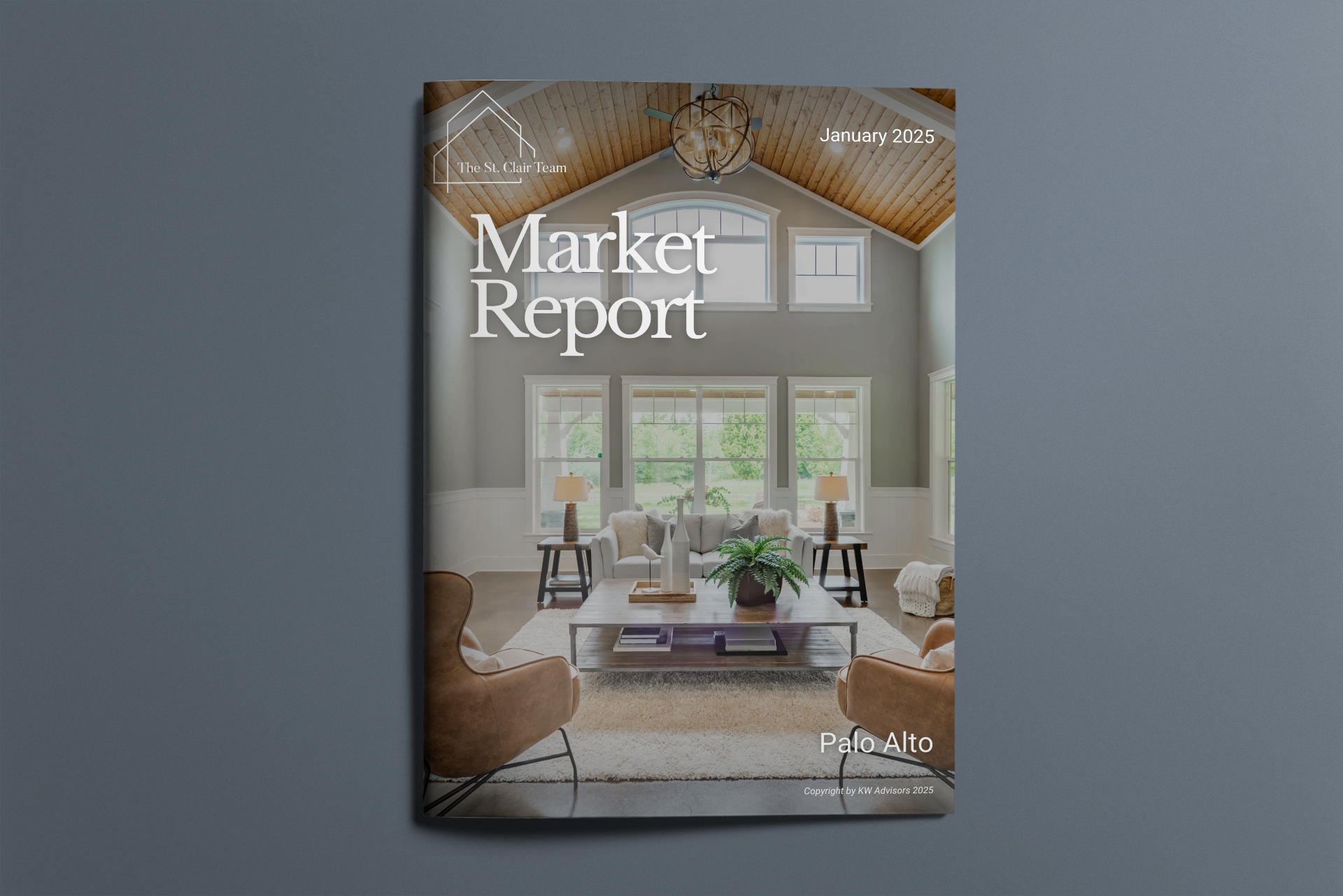 A market report with a living room on the cover.