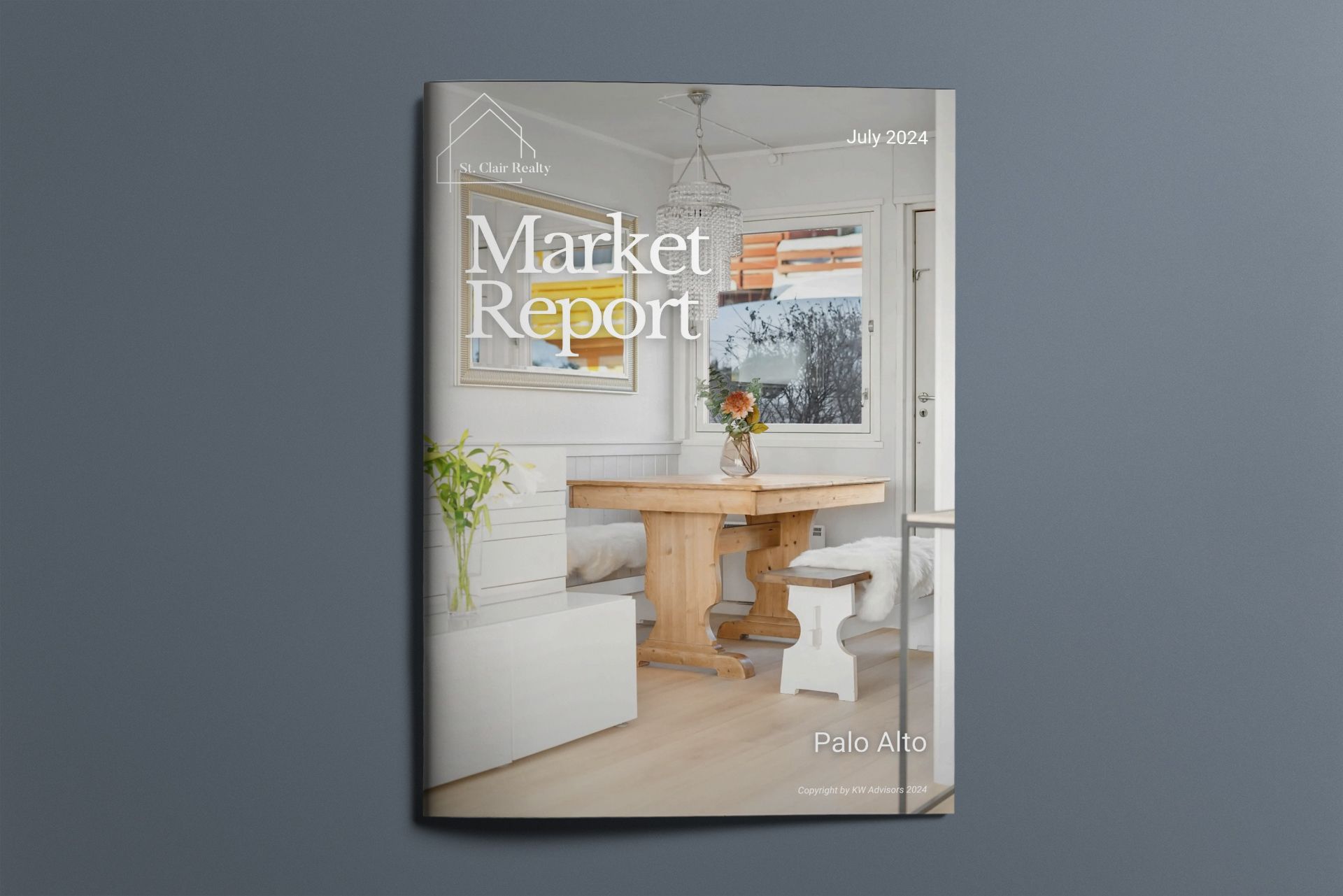 A market report with a picture of a dining room on the cover.