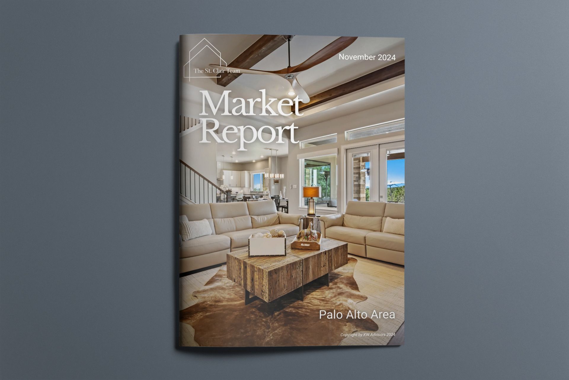 A market report with a living room on the cover.