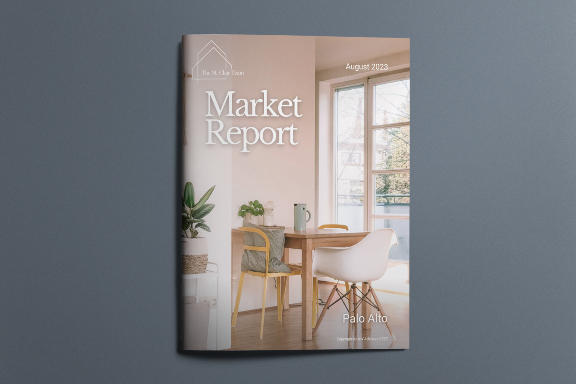 A market report with a picture of a dining room table and chairs on the cover.