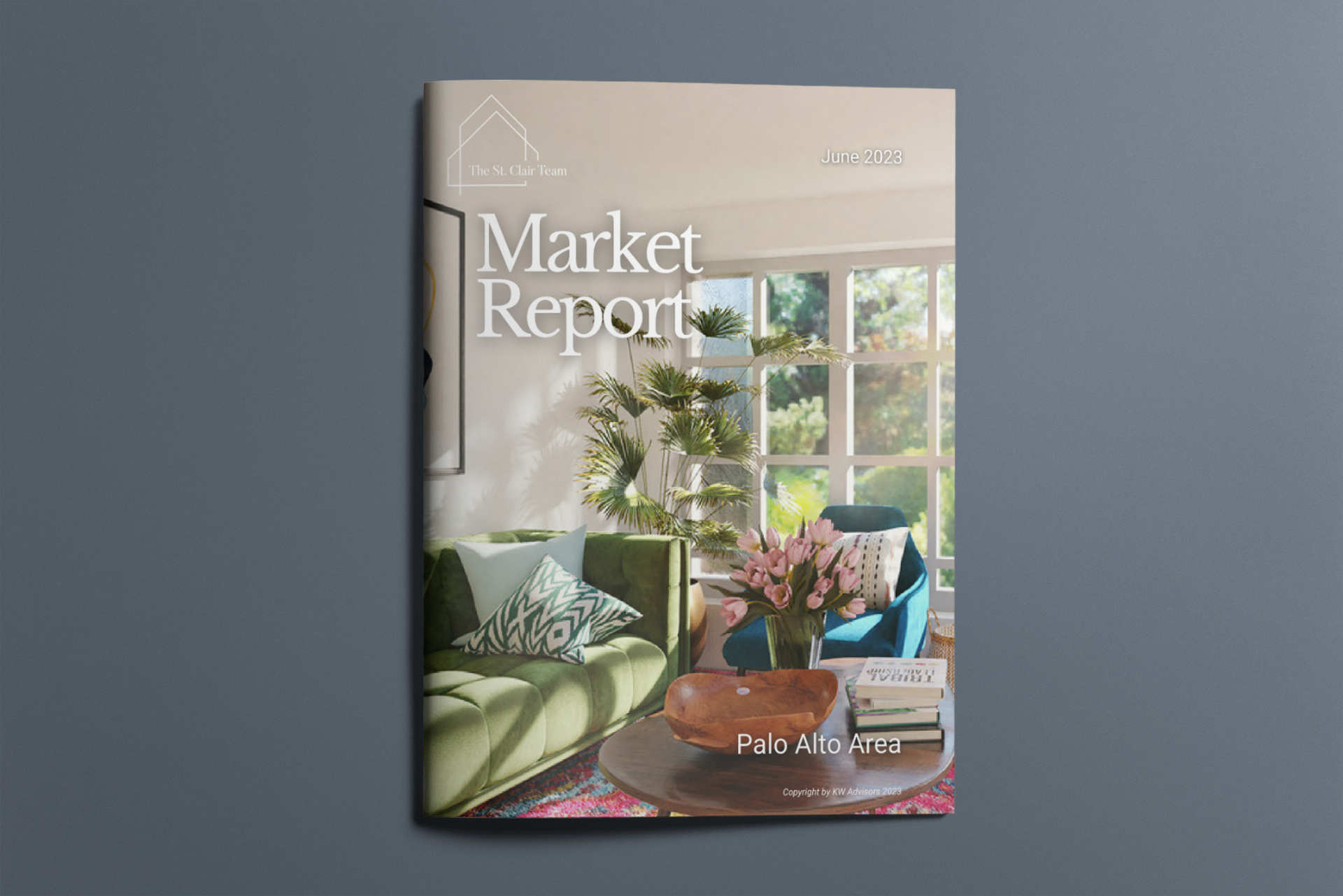 A market report with a picture of a living room on the cover.
