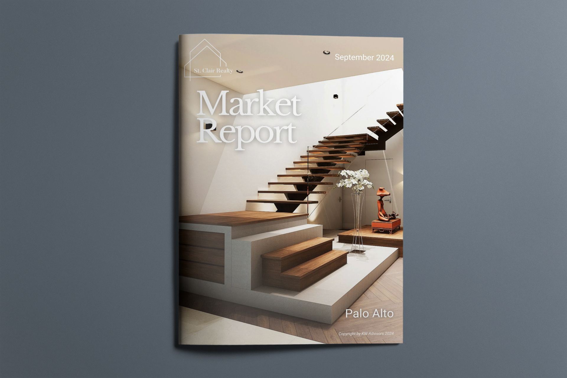 A market report with a picture of a staircase on the cover.