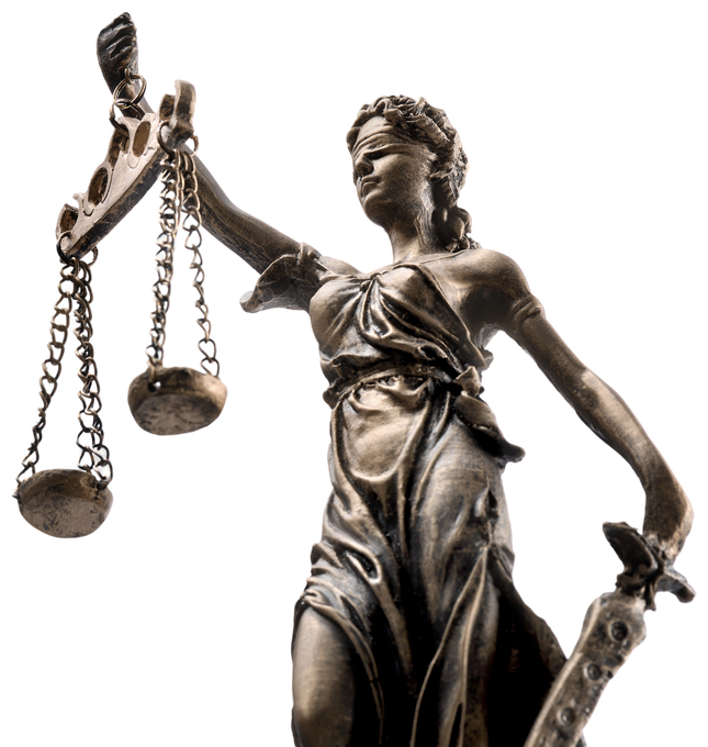 lady of justice white background
