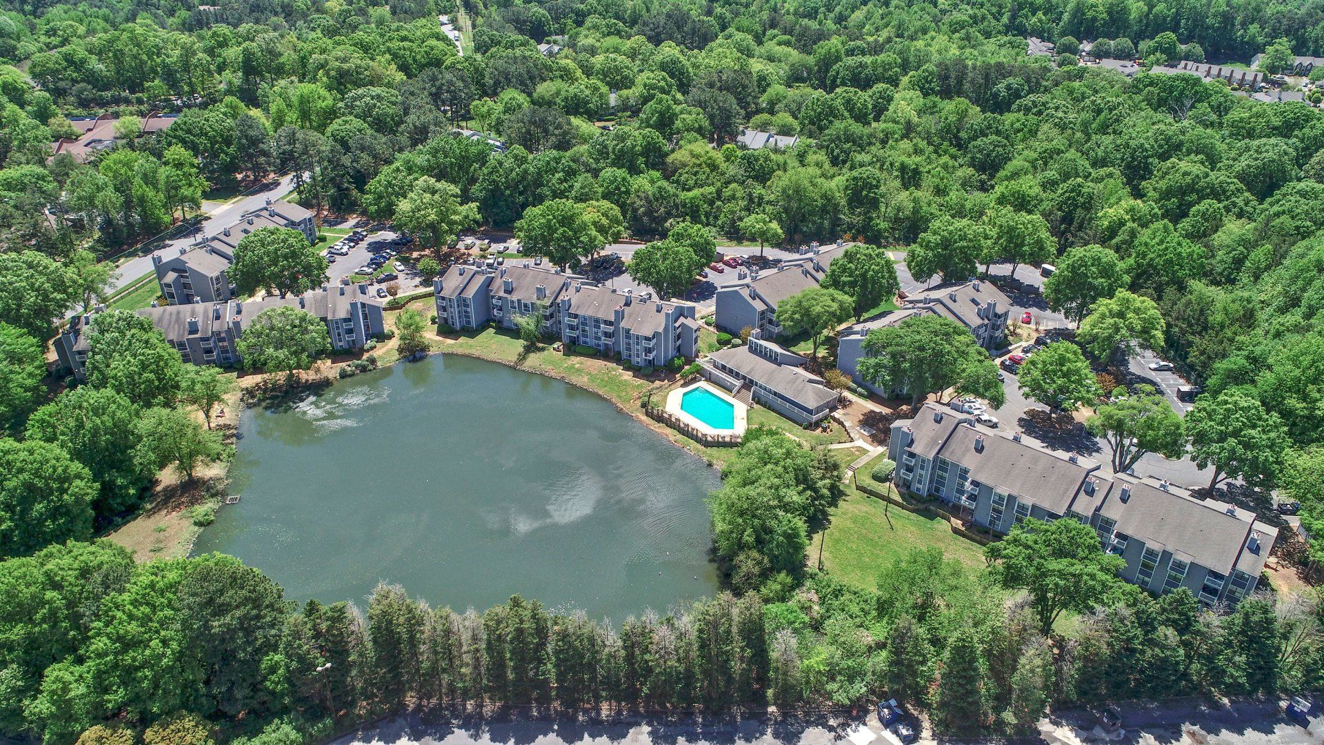 Aerial View | Amber Lake Apartment Homes
