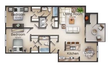 The Dogwood w/ Fireplace Floorplan