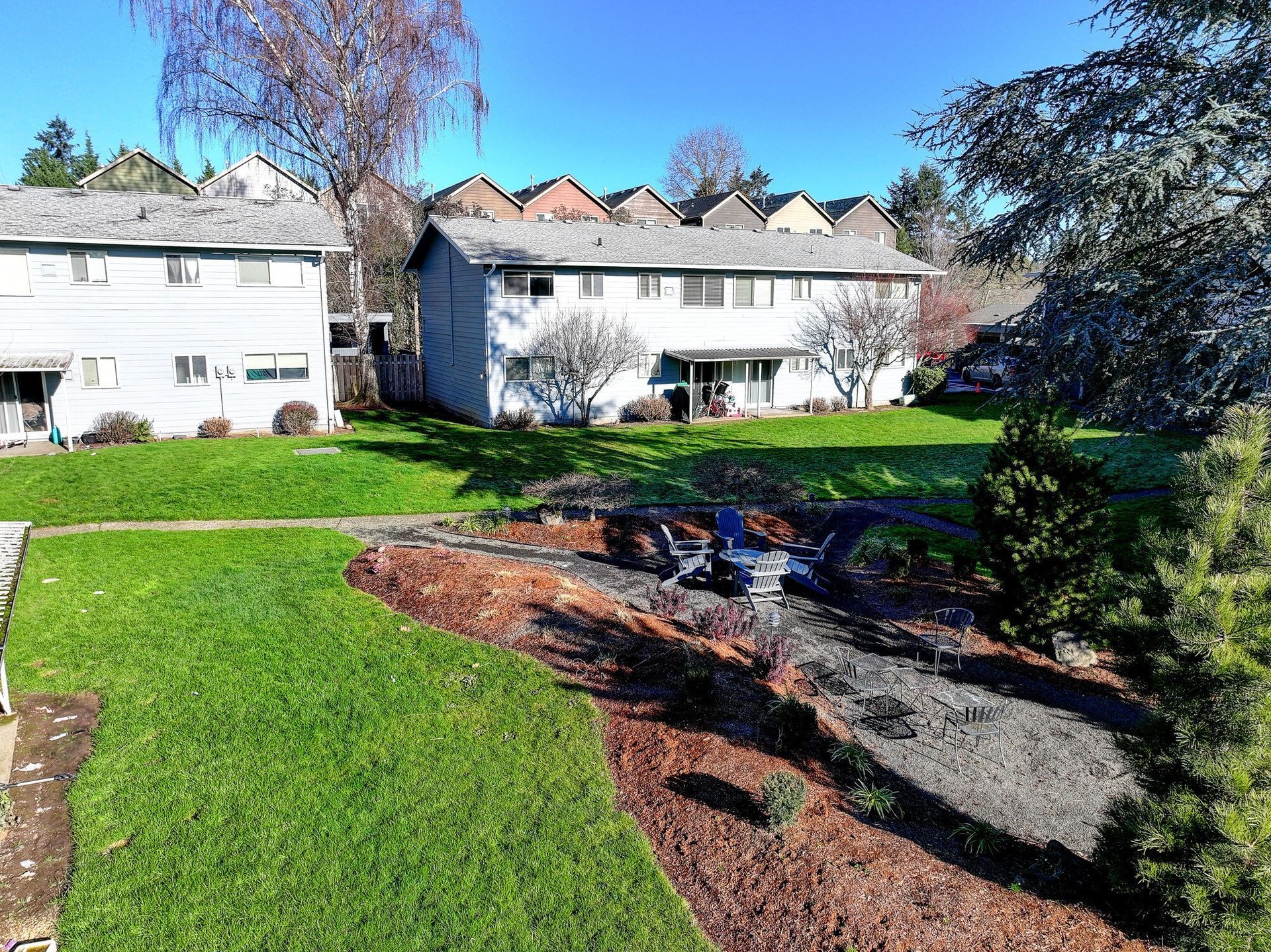 Garden view of Ivy Terrace apartments