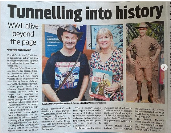 A newspaper article about tunnelling into history