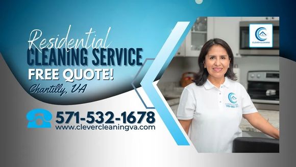 an advertisement for residential cleaning service in chantilly va