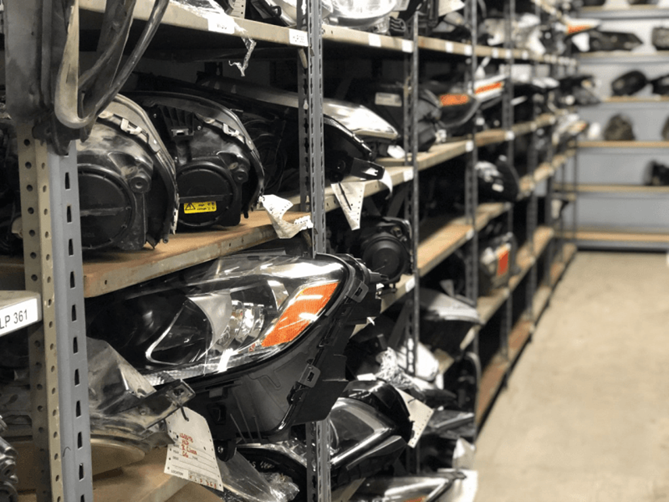 Shelves Of Assorted Headlights — Houston, TX — Lonestar Imports