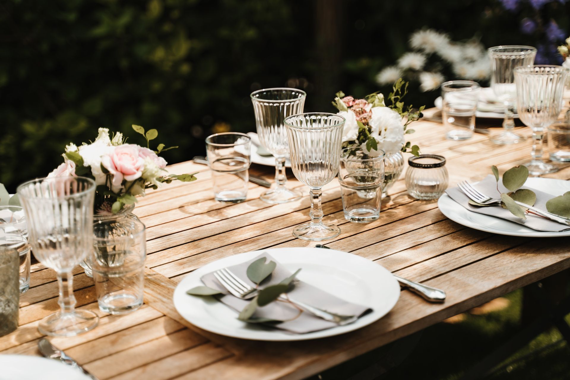 Outdoor party setup