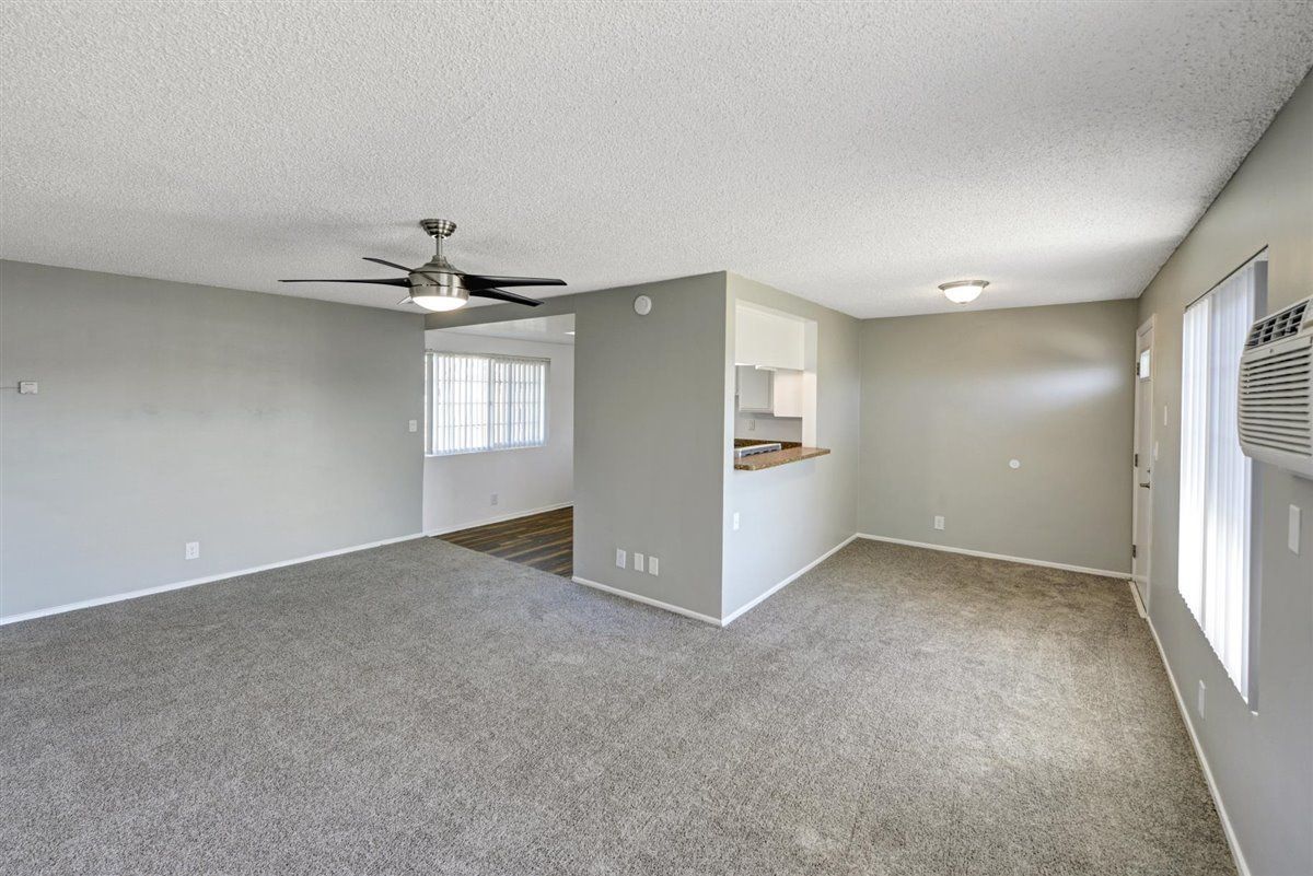 Fair Oaks living room and kitchen layout from angle