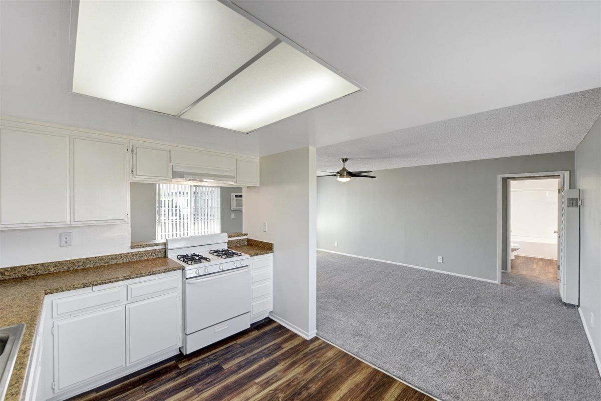 Fair Oaks living room and kitchen layout from kitchen