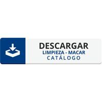 Botón con fondo azul y una flecha blanca apuntando hacia abajo dentro de un recuadro abierto. El texto dice 