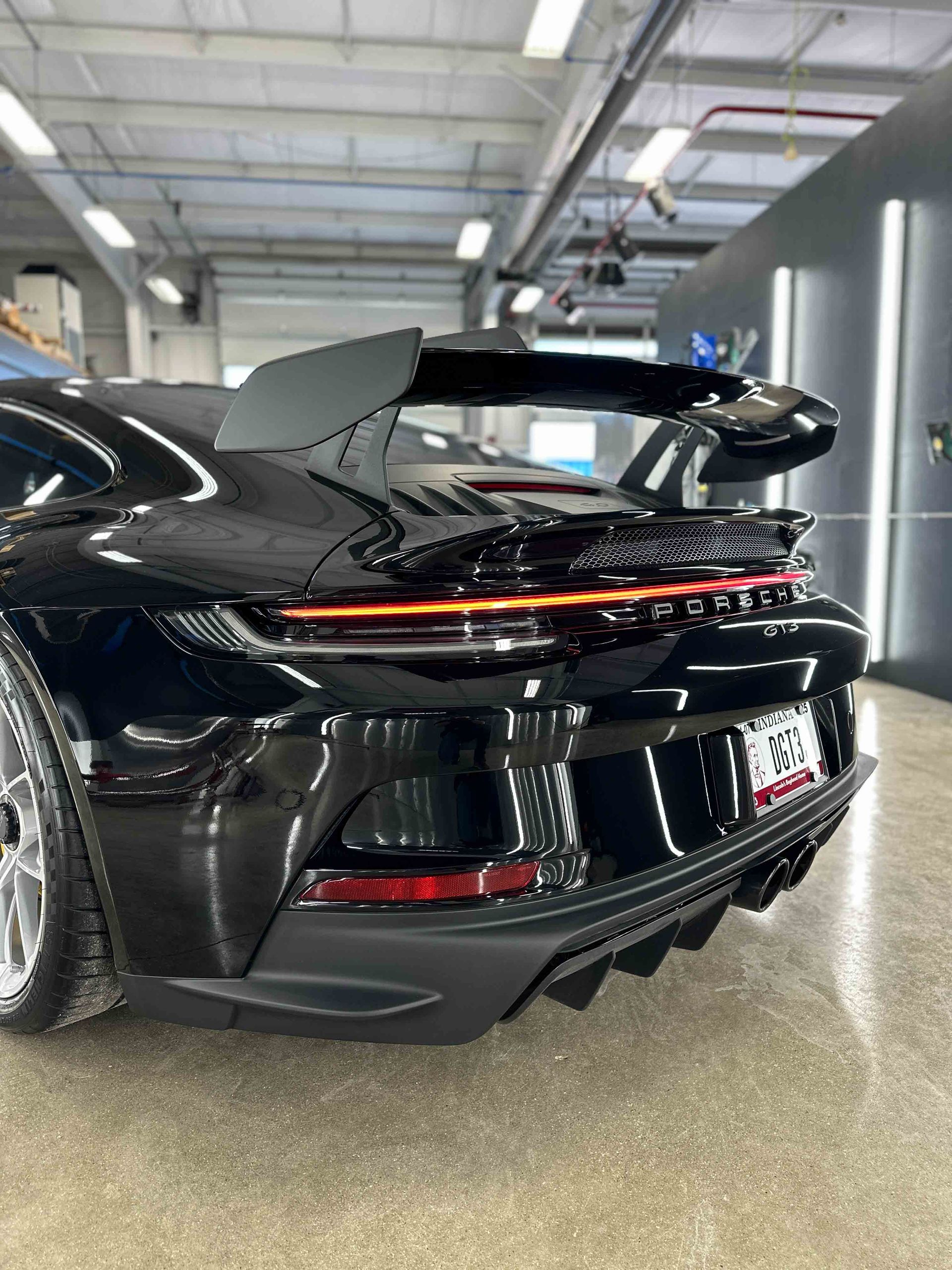 A close up of the rear end of a car