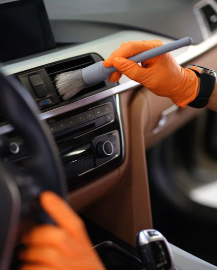 A close up of the rear end of a car