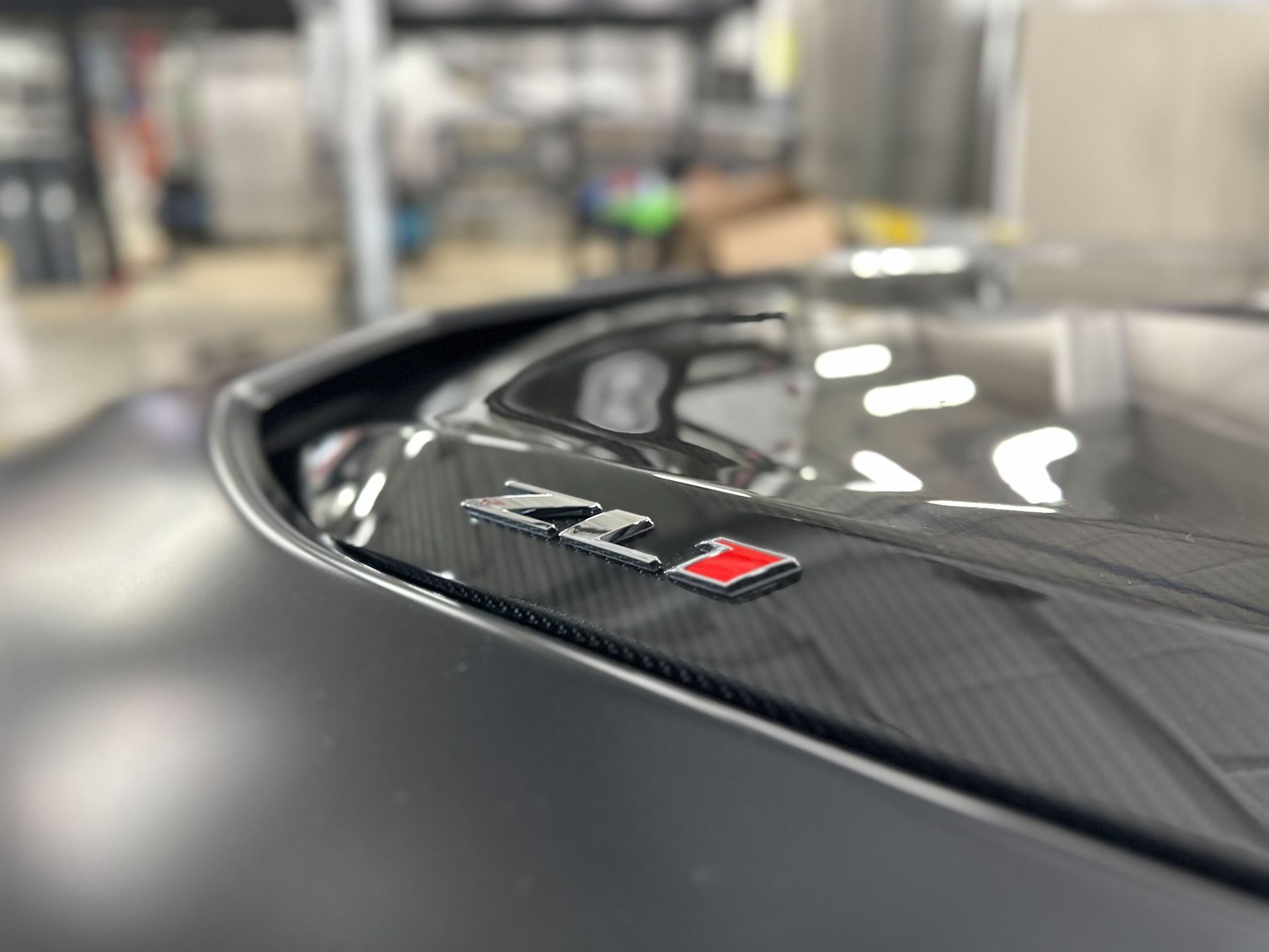 Close-up of a black car's roof with a 