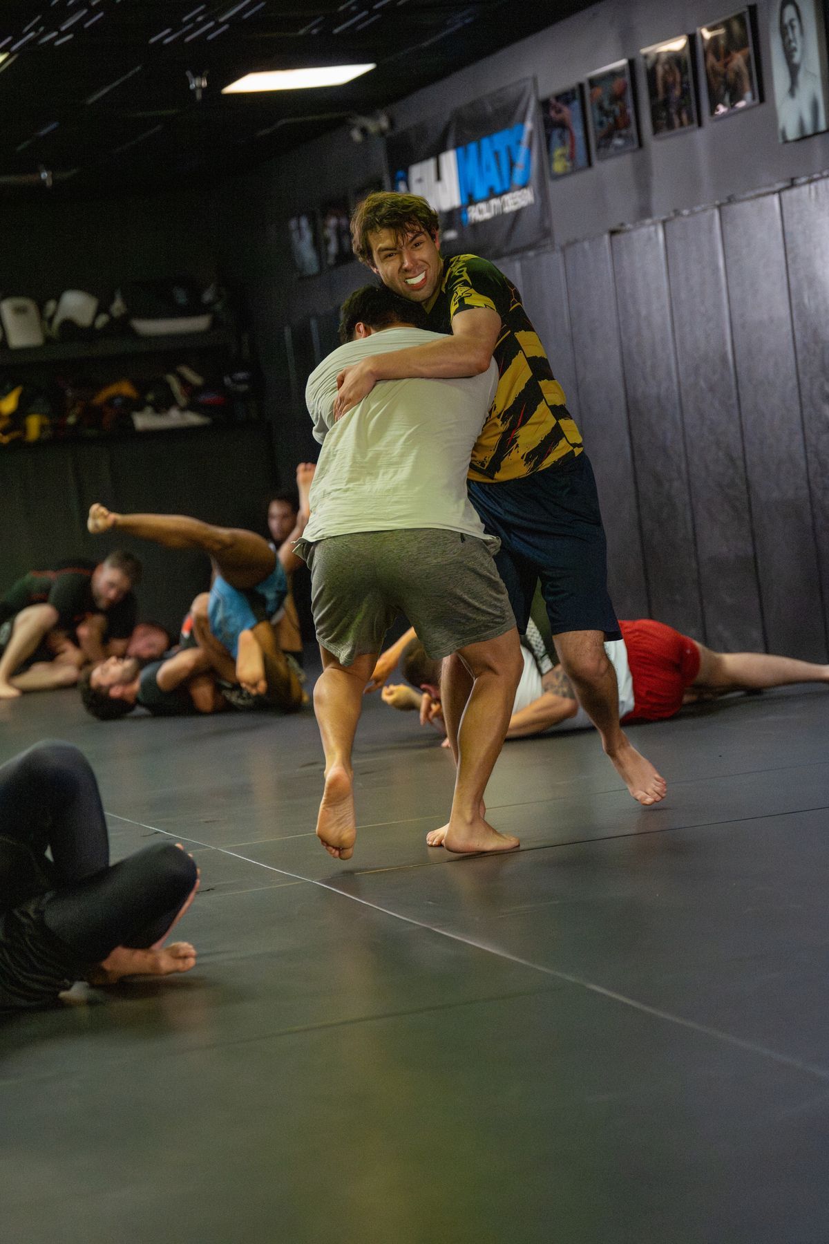 Adults practicing no-gi grappling at 10th Planet Orlando Jiu Jitsu in Altamonte Springs, FL.