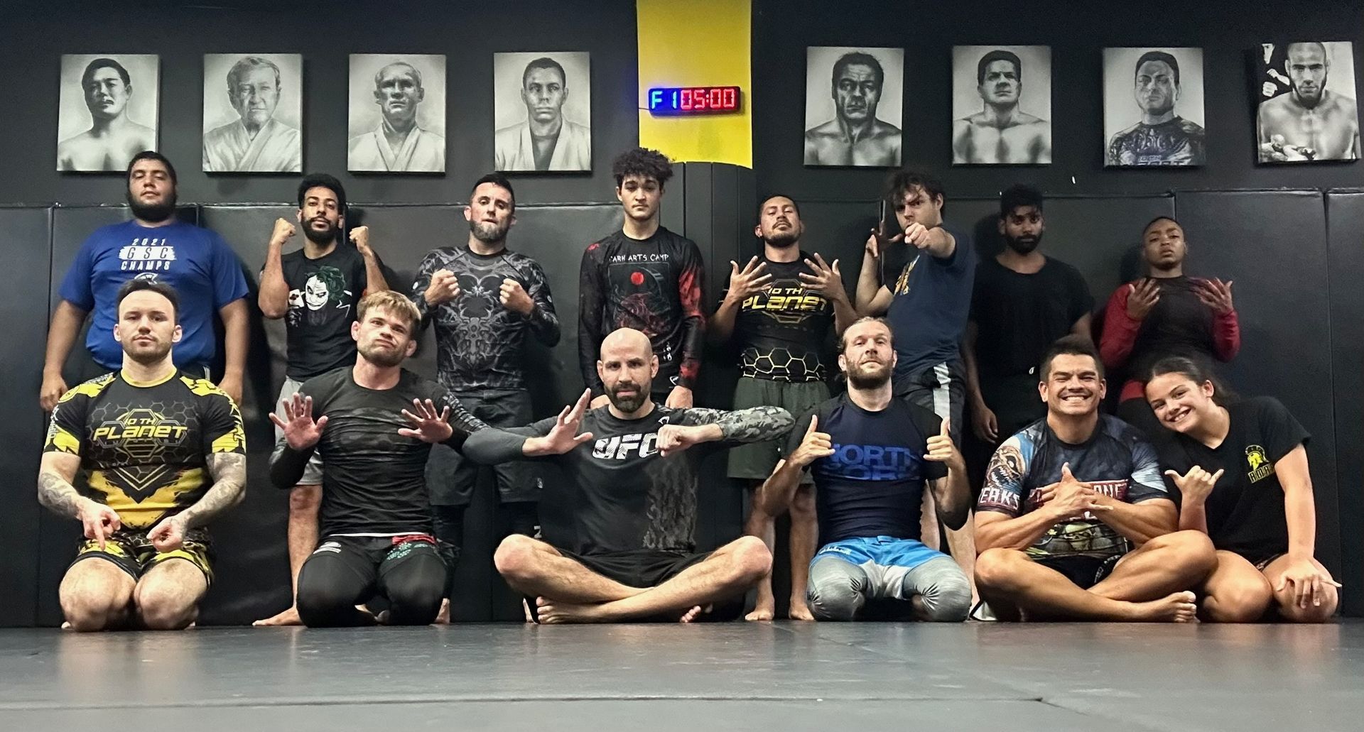 Adults training no-gi grappling at 10th Planet Orlando Jiu Jitsu in Altamonte Springs, FL, building fitness and friendships.