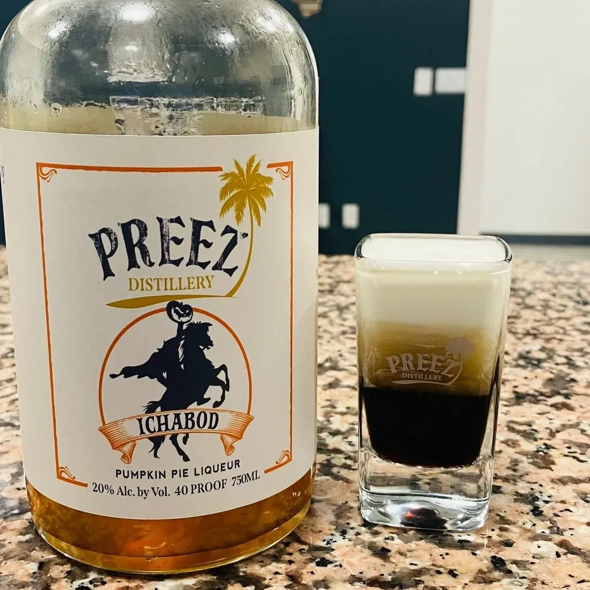Bottle of Preez Ichabod Pumpkin Pie Liqueur