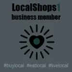 LocalShops1 business member logo with a sunburst heart. 
