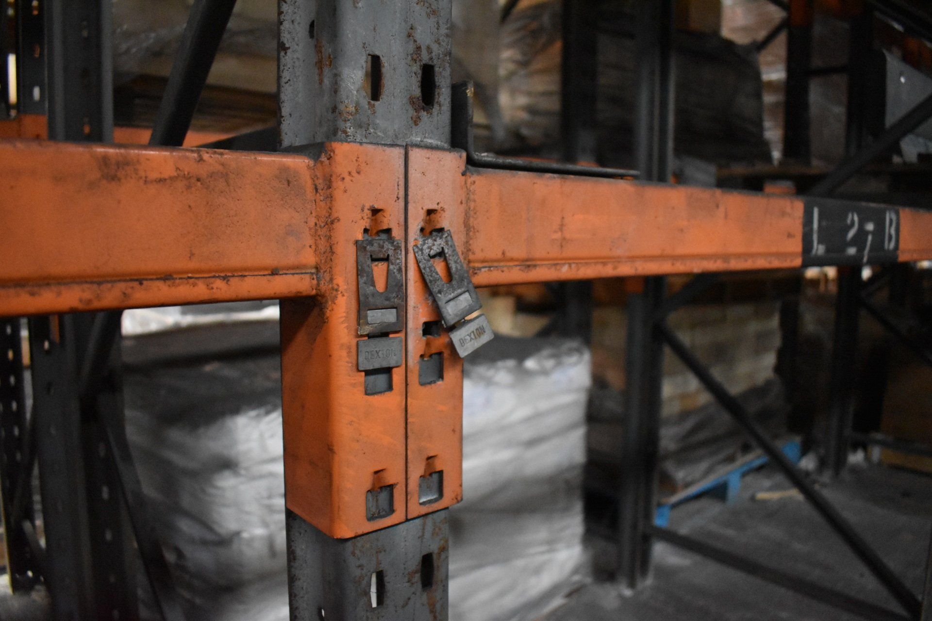 SEMA approved racking inspector beam locking pin damaged