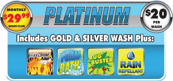 A platinum includes gold and silver wash plus rain repellent