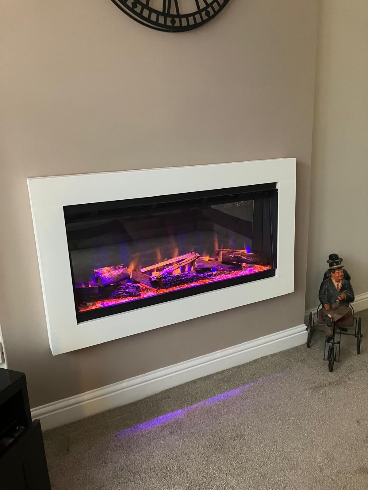 slim electric fire in an existing chimney breast