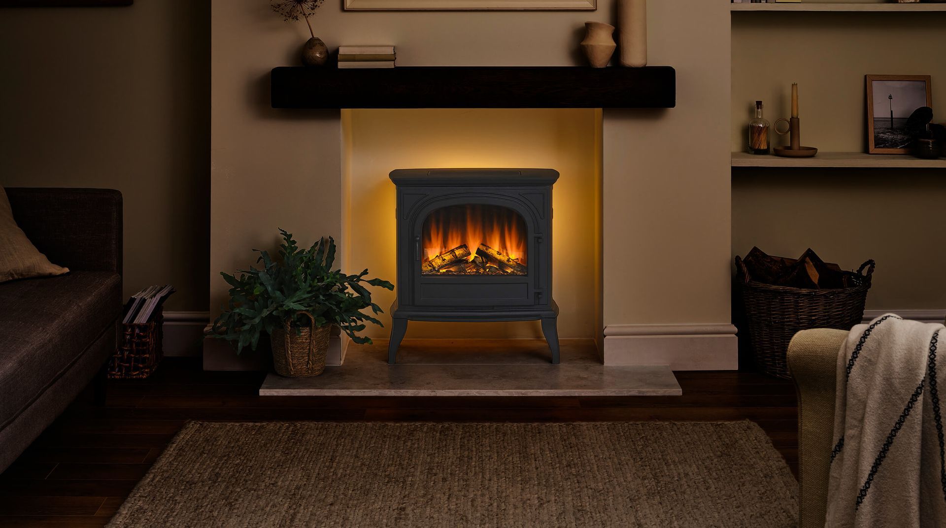 British Fires Hinton Stove with backlight