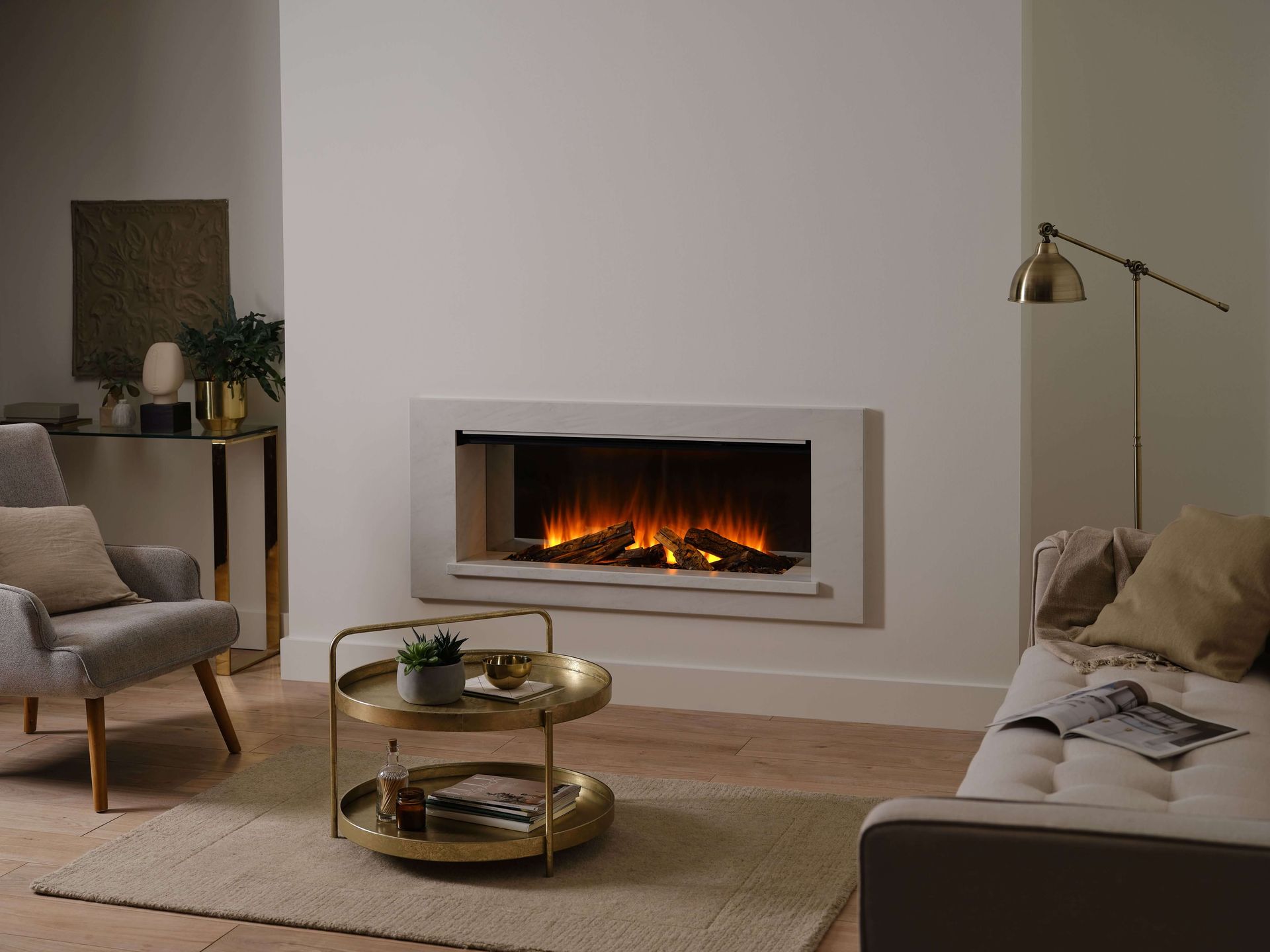 british fires new forest 1900 electri fire in dark coloured media wall
